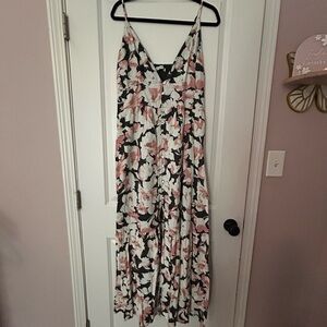 Abercrombie & Fitch Floral Button-Up Dress (L TALL)